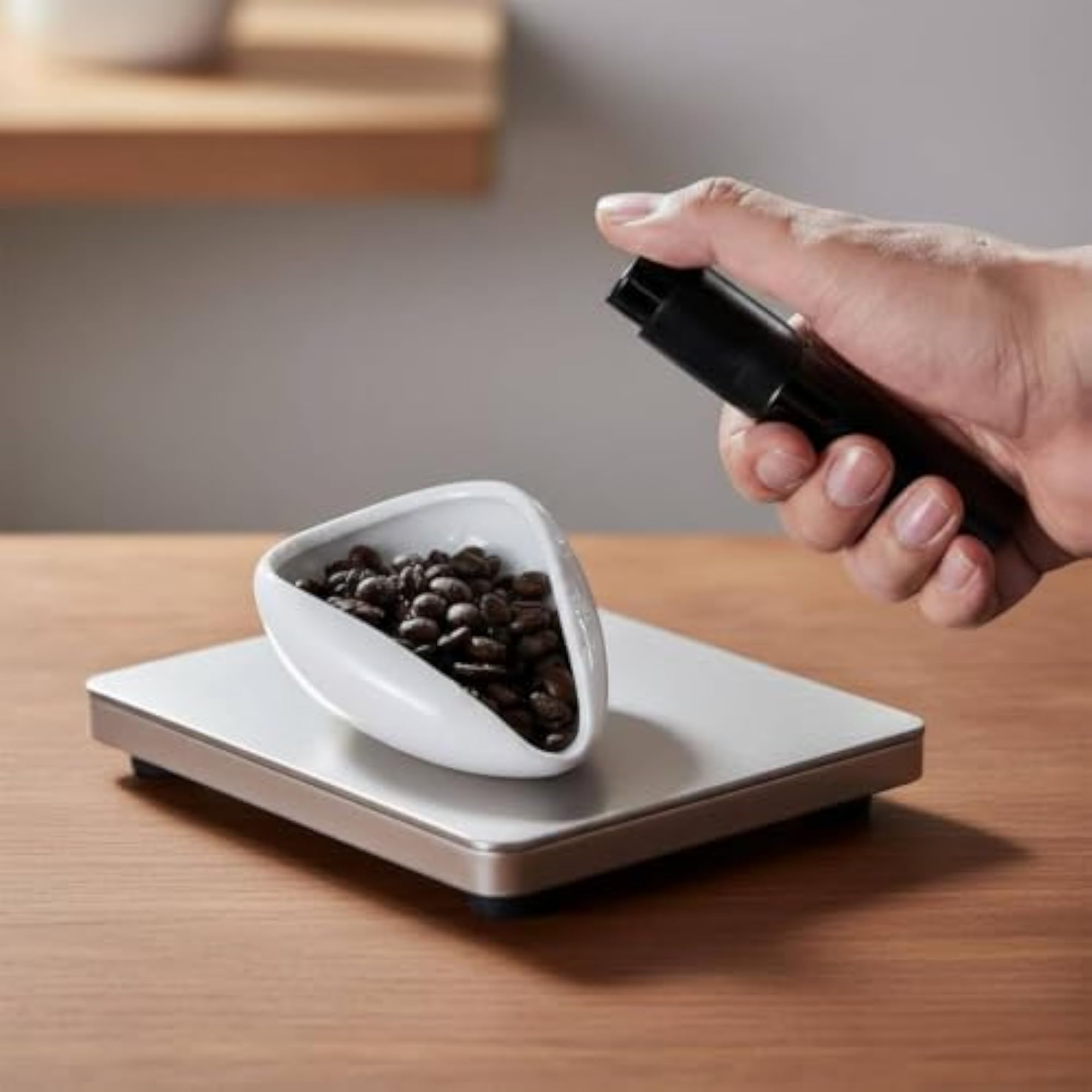 Single Dose Ceramic Coffee Bean Dosing Set, Easy Pouring Spout